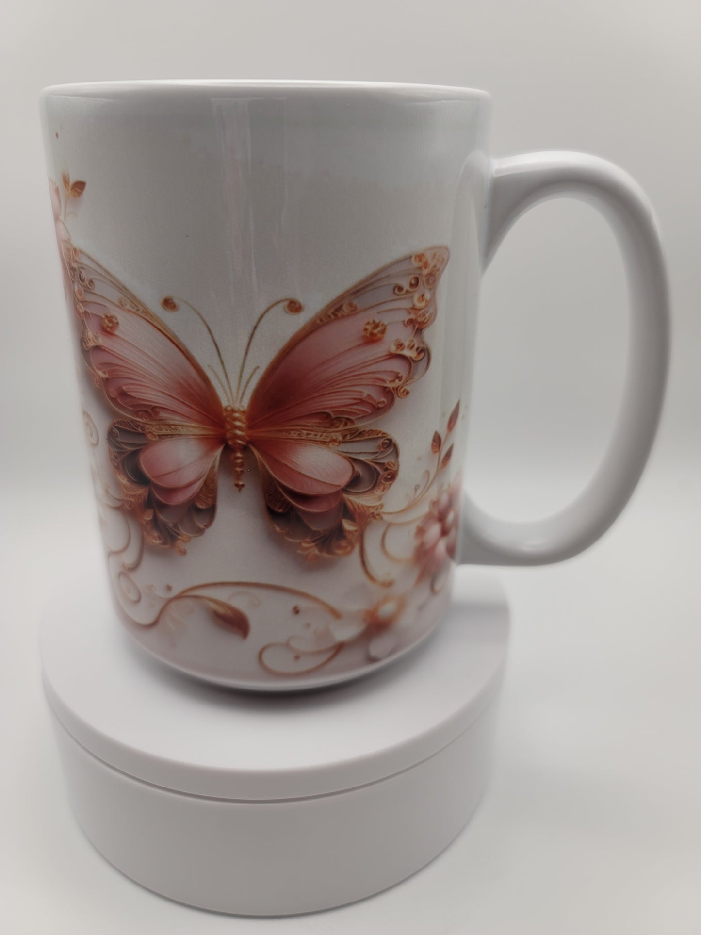 Butterfly and pearls